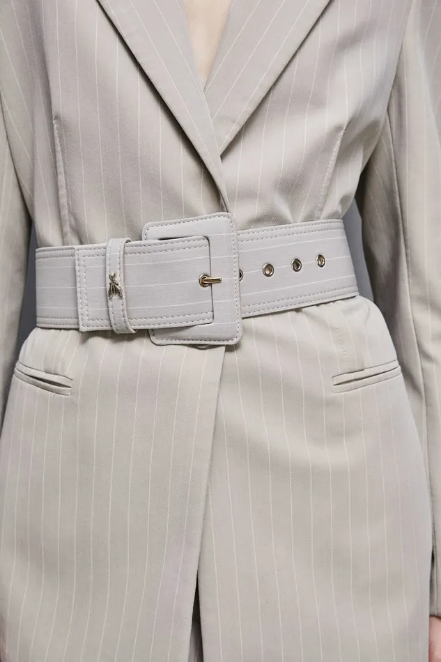 Patrizia Pepe Belts High Waist Fabric Belt Grey 8211 Women