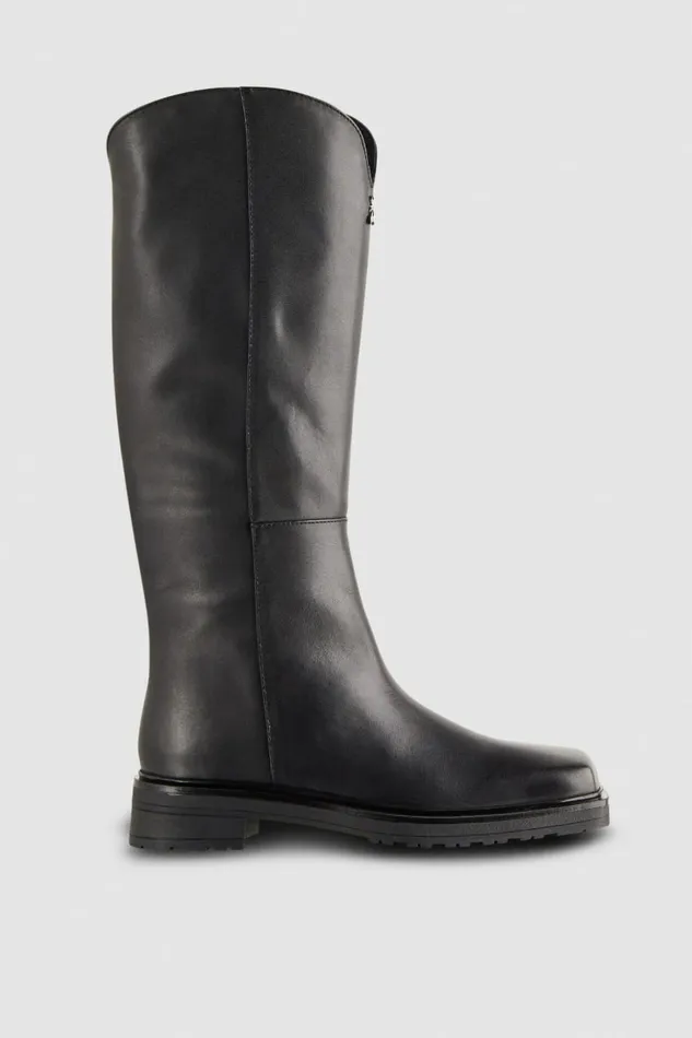 Patrizia Pepe Boots Leather Square Toe Boots Black 8211 Women