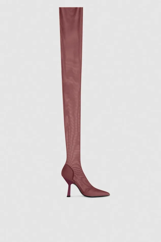 Patrizia Pepe Boots Overknee Boots In Tulle Red 8211 Women