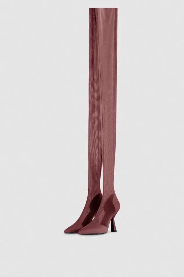 Patrizia Pepe Boots Overknee Boots In Tulle Red 8211 Women
