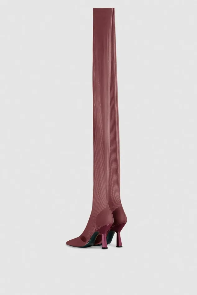 Patrizia Pepe Boots Overknee Boots In Tulle Red 8211 Women