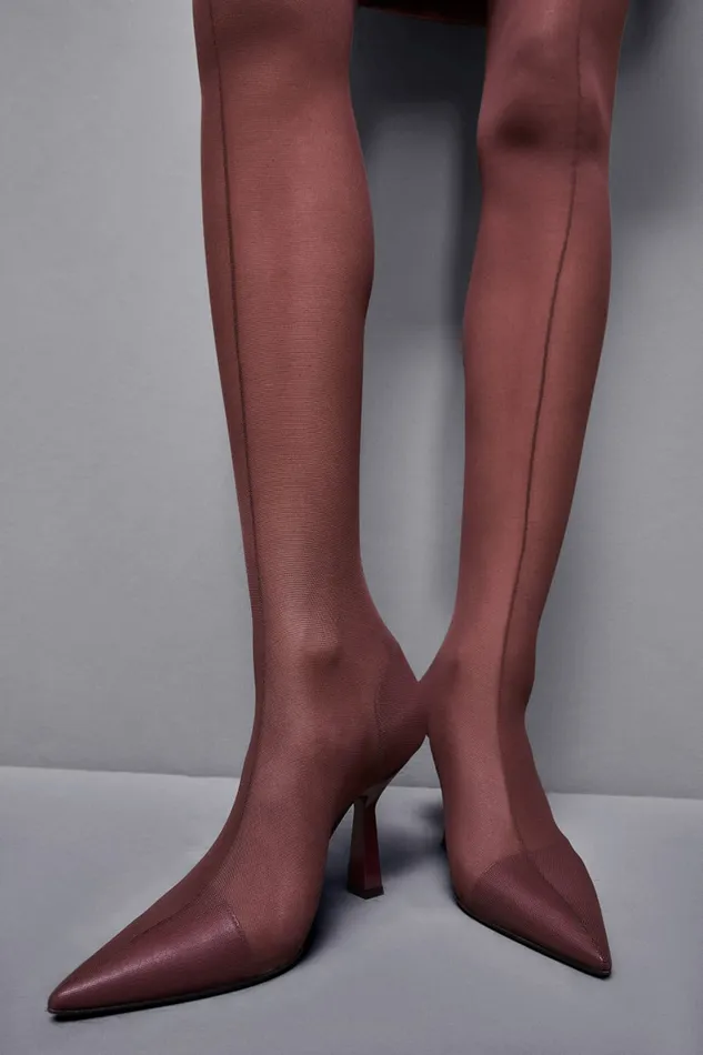 Patrizia Pepe Boots Overknee Boots In Tulle Red 8211 Women