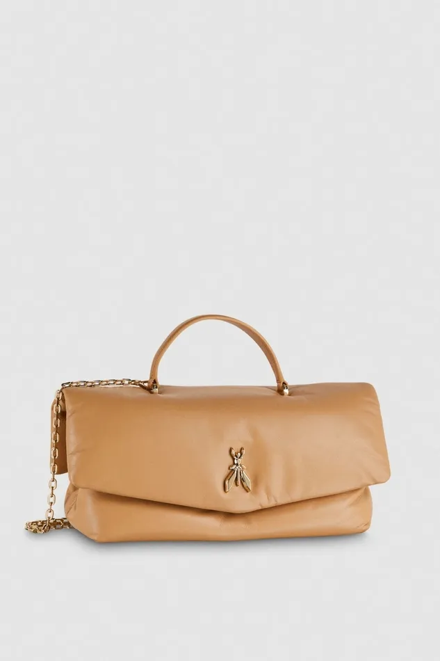Patrizia Pepe Crossbodys Fly Bamby Leather Shoulder Bag Beige 8211 Women