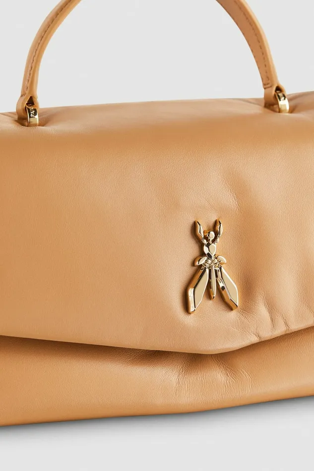 Patrizia Pepe Crossbodys Fly Bamby Leather Shoulder Bag Beige 8211 Women