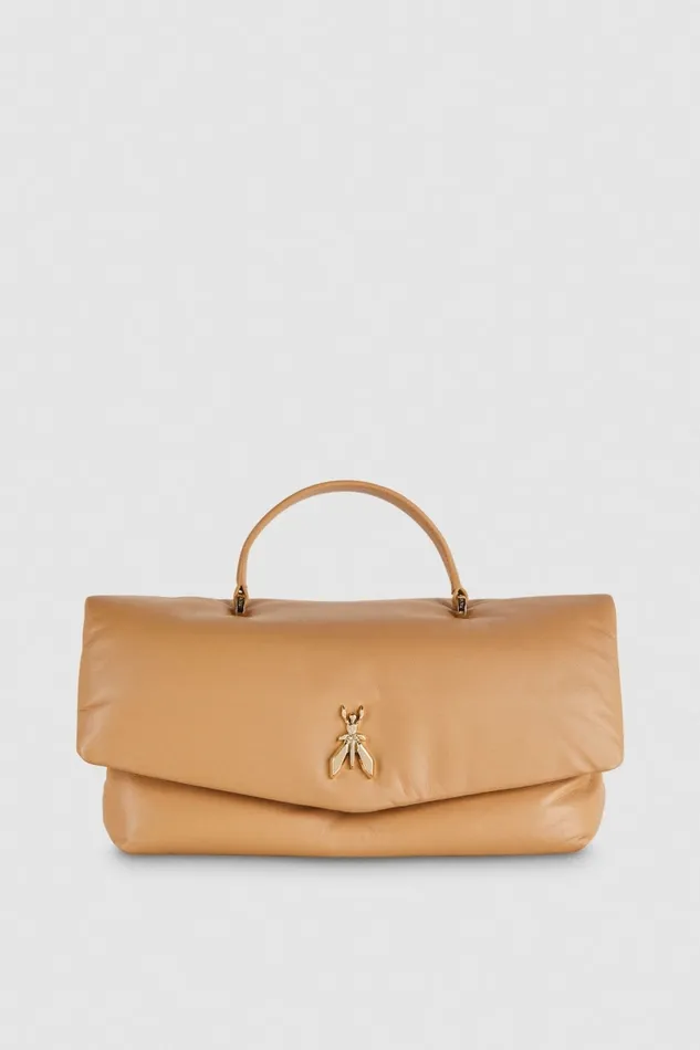 Patrizia Pepe Crossbodys Fly Bamby Leather Shoulder Bag Beige 8211 Women