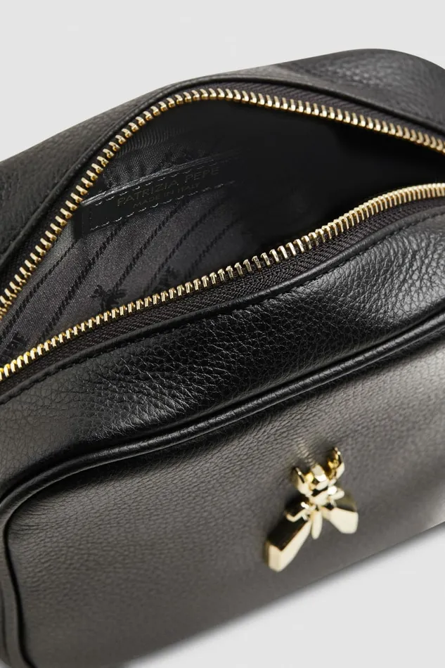 Patrizia Pepe Crossbodys Fly Camera Leather Shoulder Bag Black 8211 Women