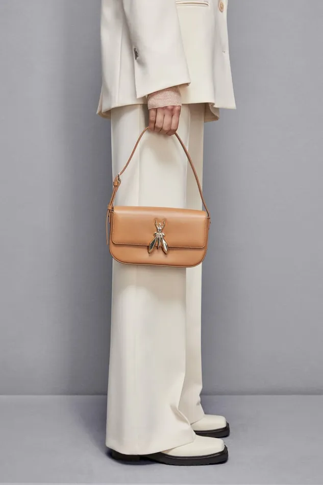 Patrizia Pepe Crossbodys Leather Bag With Shoulder Strap Brown 8211 Women