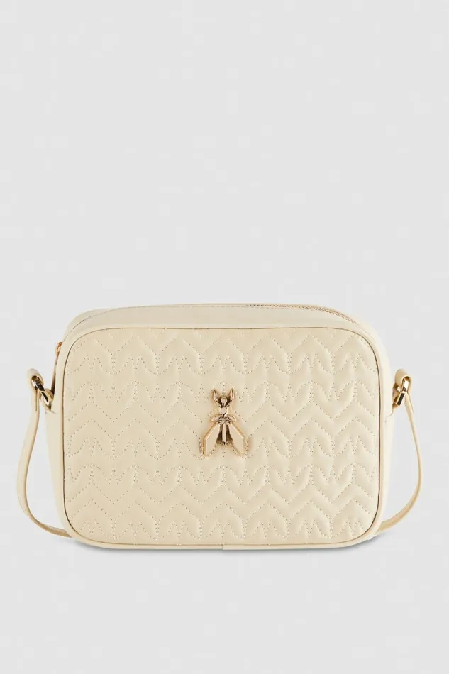 Patrizia Pepe Crossbodys Quilted Leather Crossbody Bag White 8211 Women