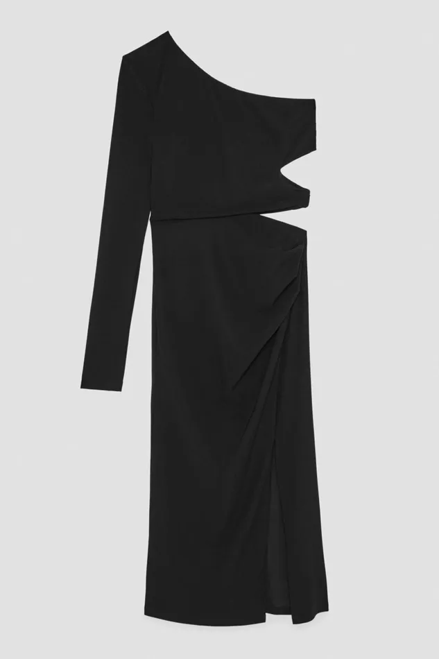 Patrizia Pepe Dresses OneShoulder Midi Dress Black 8211 Women