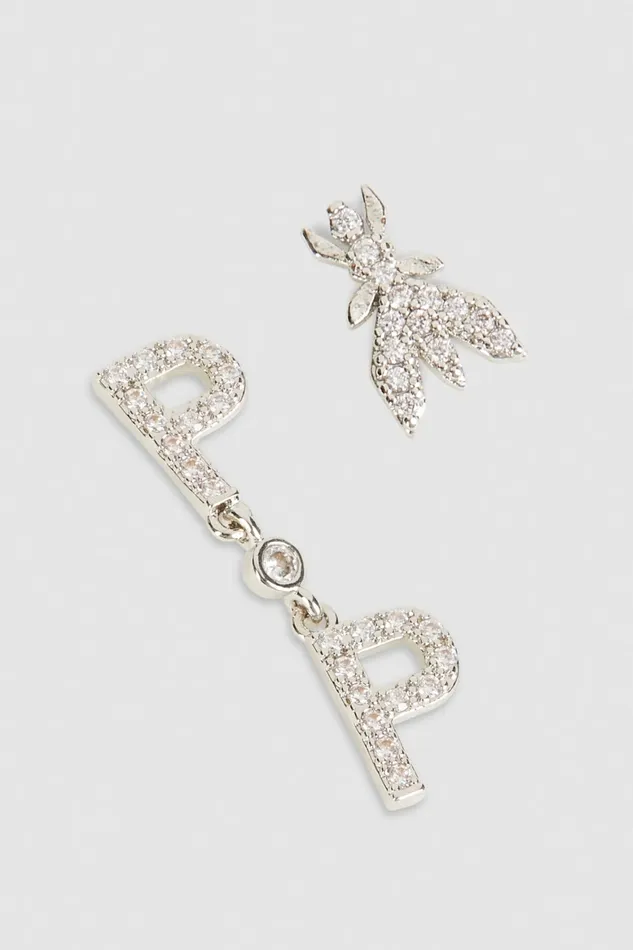 Patrizia Pepe Earrings Brass And Glass Earrings Silver 8211 Women