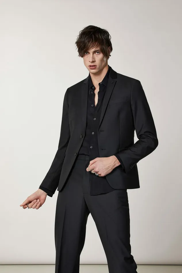 Patrizia Pepe Jackets Lined Cool Wool Blazer Black 8211 Men
