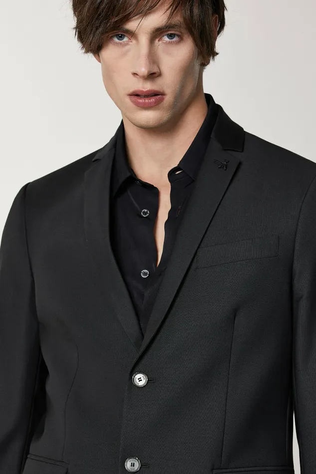 Patrizia Pepe Jackets Lined Cool Wool Blazer Black 8211 Men