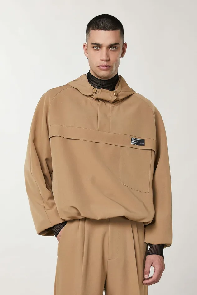 Patrizia Pepe Jackets Over Hooded Sweatshirt Beige 8211 Men