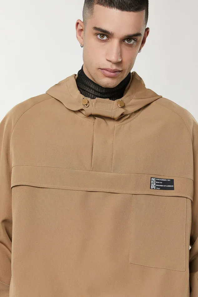 Patrizia Pepe Jackets Over Hooded Sweatshirt Beige 8211 Men
