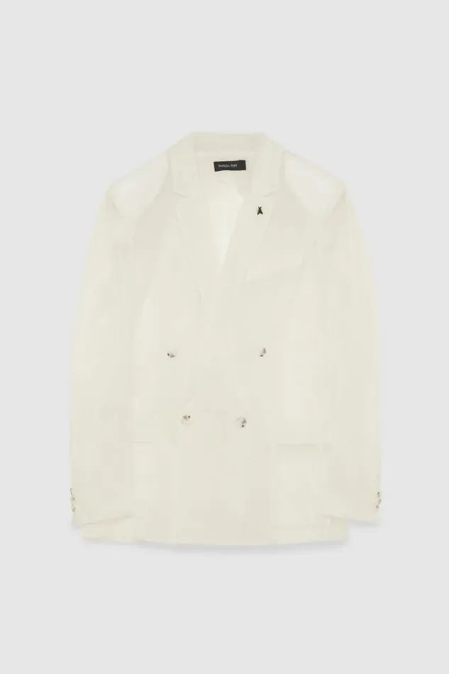 Patrizia Pepe Jackets Straight DoubleBreasted Unlined Jacket Beige 8211 Men