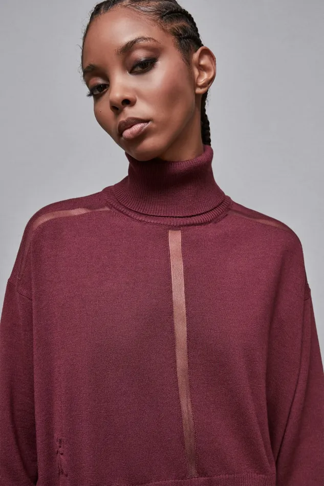 Patrizia Pepe Knitwear Cropped Wool Sweater Red 8211 Women