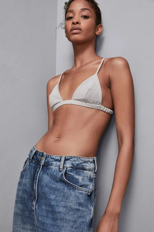 Patrizia Pepe Lingerie And Beachwear Flannel Bra Grey 8211 Women