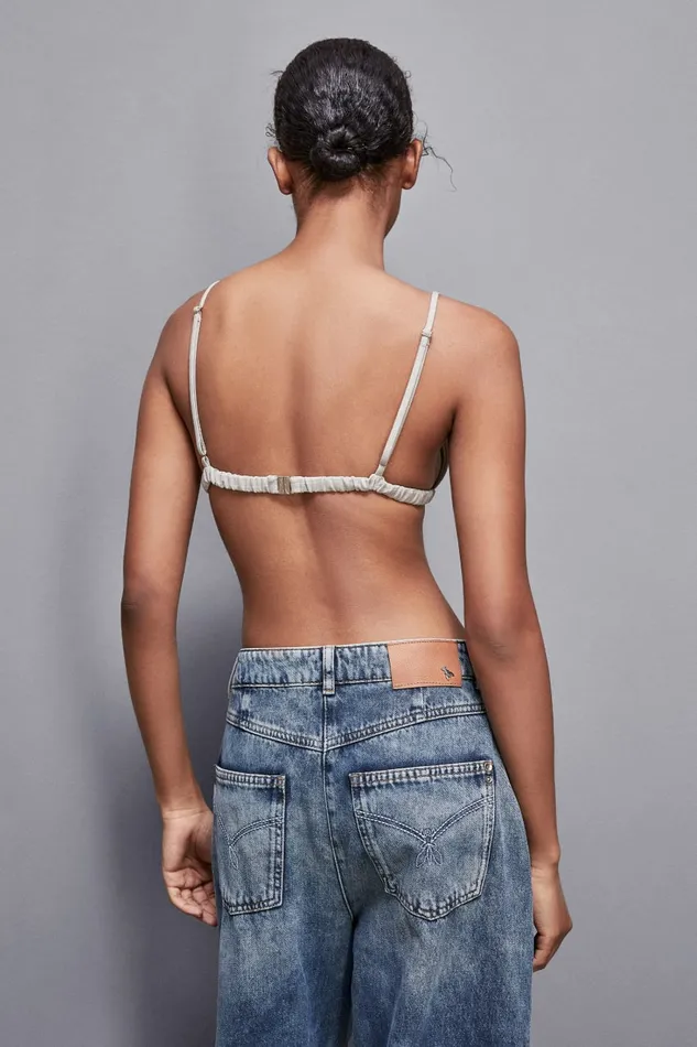 Patrizia Pepe Lingerie And Beachwear Flannel Bra Grey 8211 Women