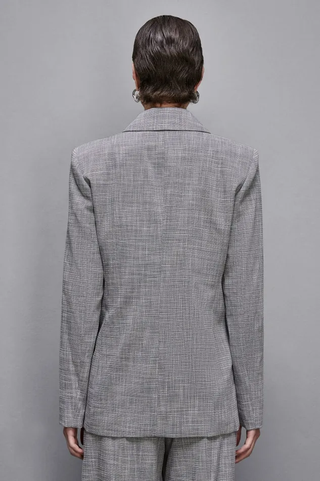 Patrizia Pepe Outerwear Essential DoubleBreasted Jacket Grey 8211 Women