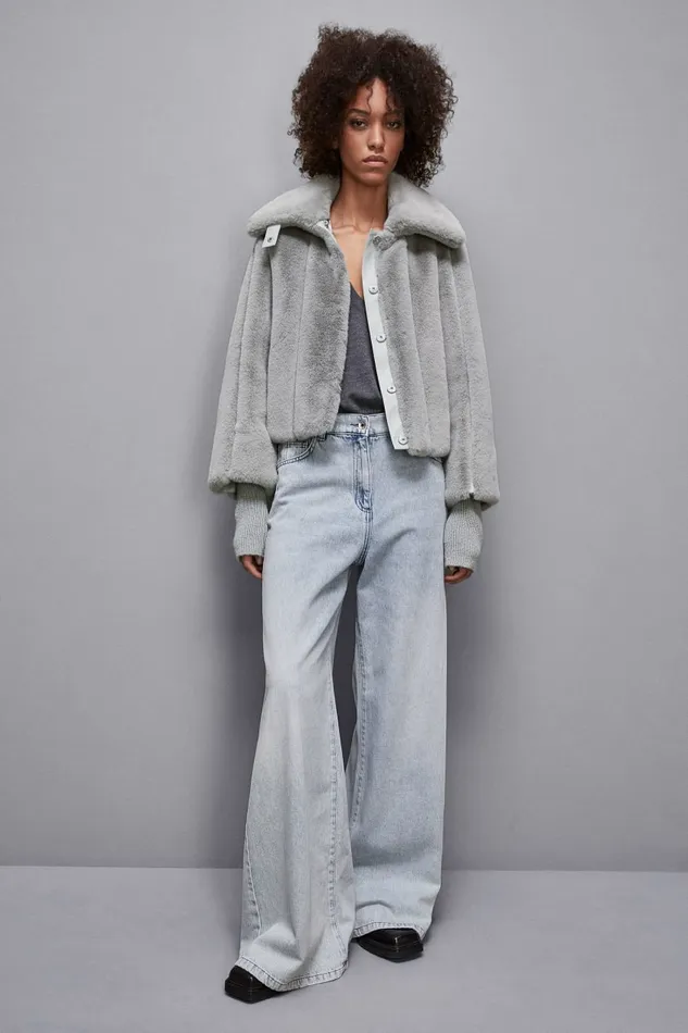 Patrizia Pepe Outerwear Short Synthetic Fabric Coat Grey 8211 Women
