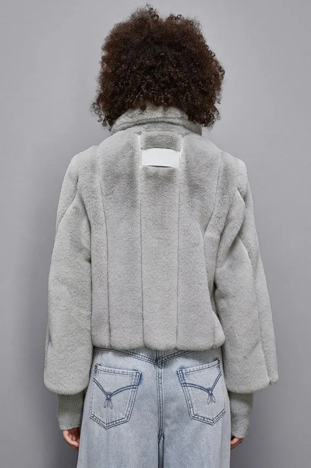 Patrizia Pepe Outerwear Short Synthetic Fabric Coat Grey 8211 Women