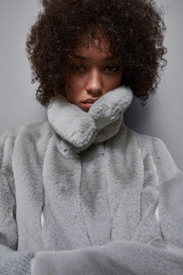 Patrizia Pepe Outerwear Short Synthetic Fabric Coat Grey 8211 Women