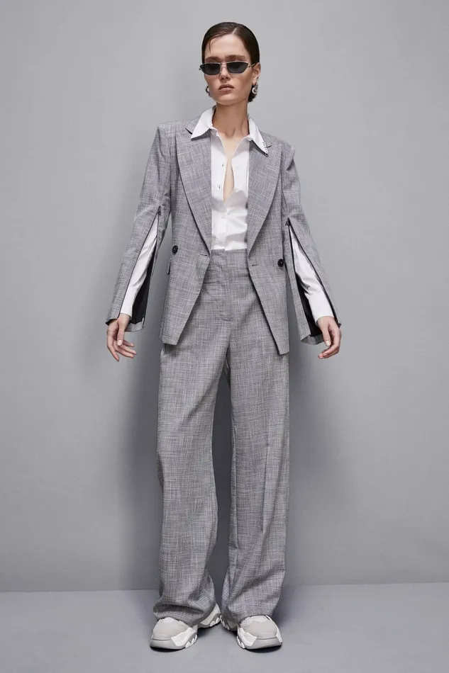 Patrizia Pepe Pants and Jeans Essential Palazzo Pants Grey 8211 Women