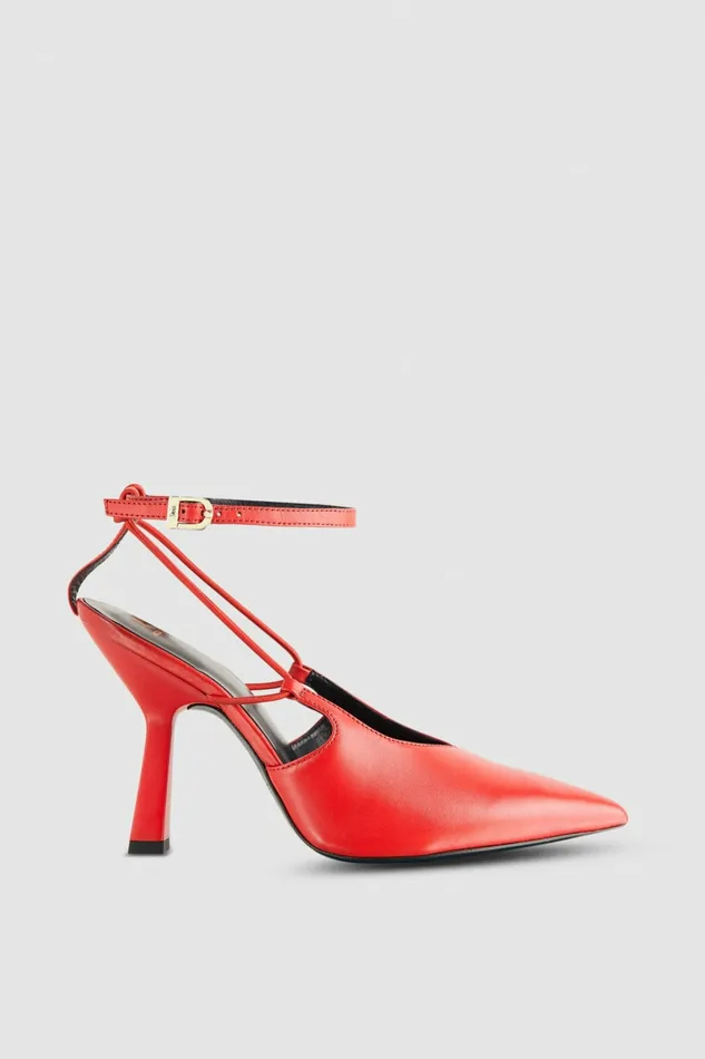 Patrizia Pepe Pumps Astral Buckle Leather Slingbacks Red 8211 Women