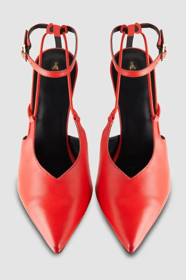 Patrizia Pepe Pumps Astral Buckle Leather Slingbacks Red 8211 Women