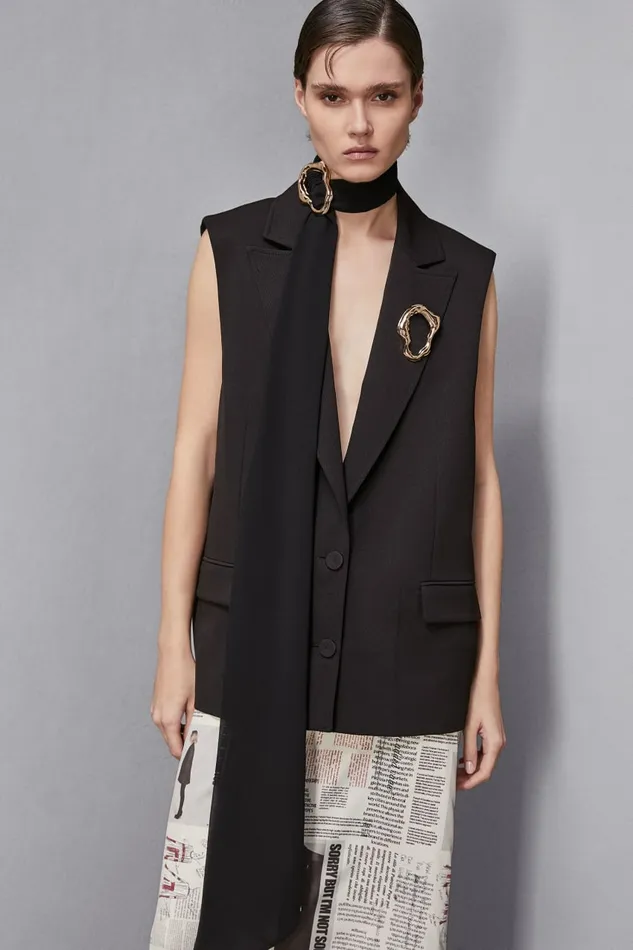 Patrizia Pepe Scarves Jeweled Sash Black 8211 Women