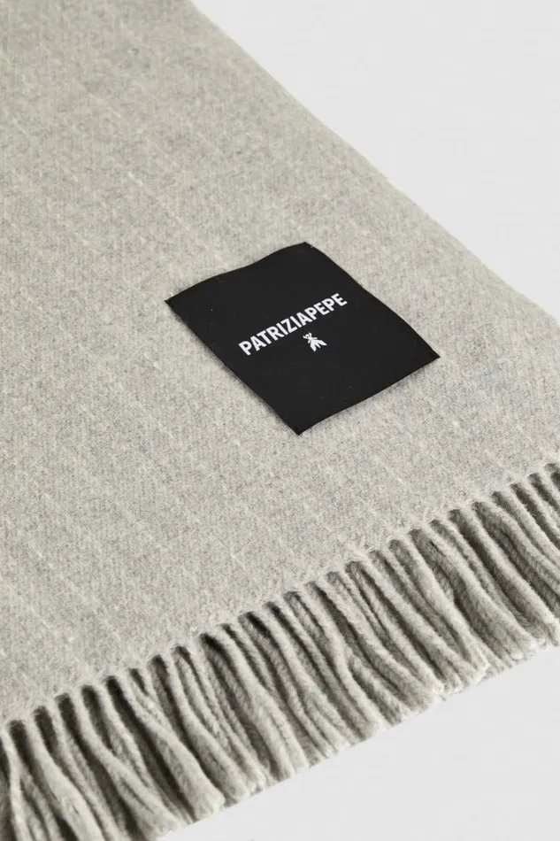 Patrizia Pepe Scarves WoolBlend Pinstripe Scarf Grey 8211 Women