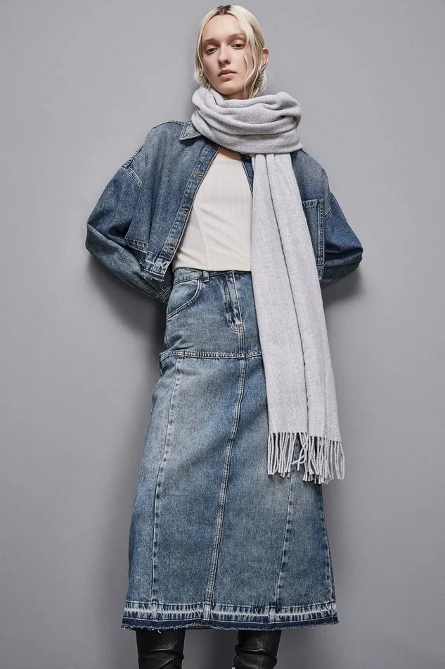 Patrizia Pepe Scarves WoolBlend Pinstripe Scarf Grey 8211 Women