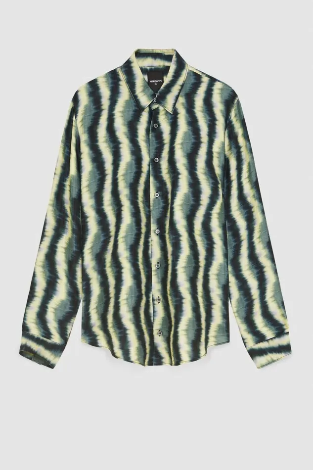 Patrizia Pepe Tops and Shirts Patterned Fluid Shirt Multicolor 8211 Men