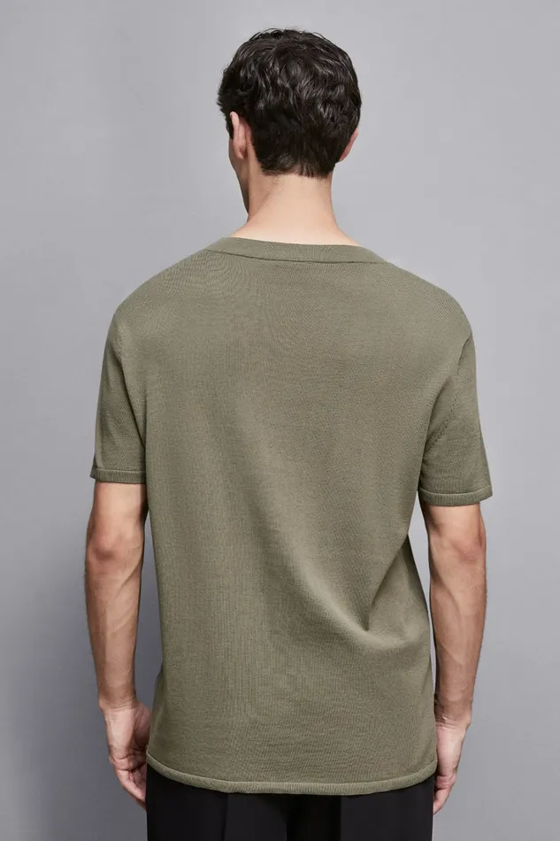 Patrizia Pepe Tops and Shirts TShirt Boxy In Knit Green 8211 Men