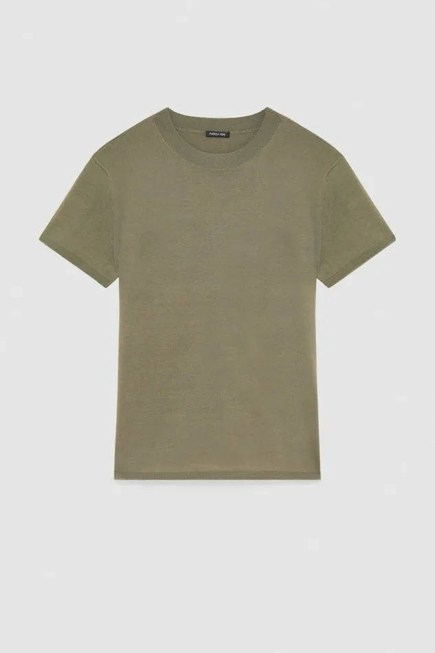 Patrizia Pepe Tops and Shirts TShirt Boxy In Knit Green 8211 Men
