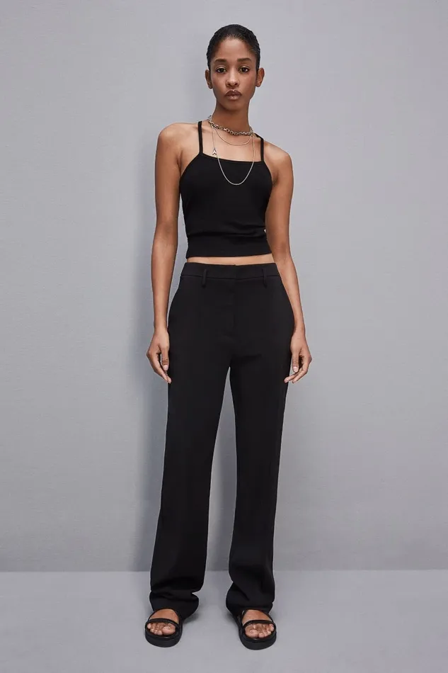 Patrizia Pepe Tops Essential Ribbed Viscose Tank Top Black 8211 Women