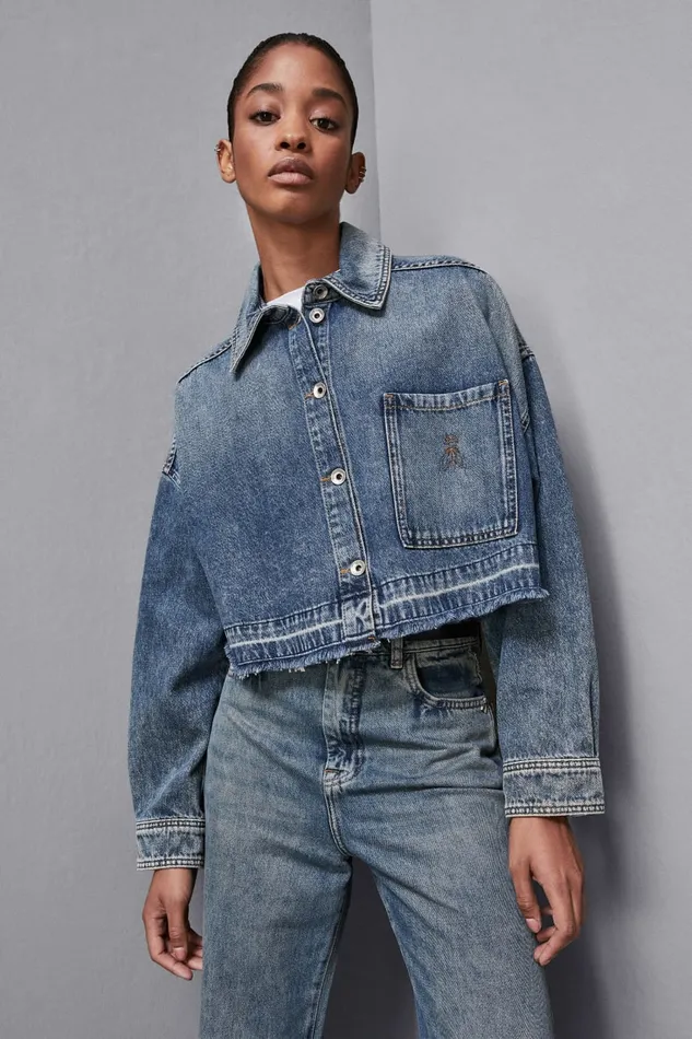 Patrizia Pepe Tops LongSleeved Shirt In Jeans Blue Light Blue 8211 Women