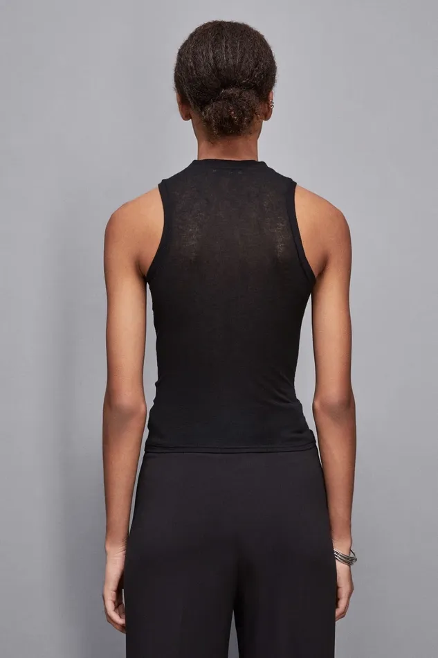 Patrizia Pepe Tops Slim Fit Jersey Tank Top Black 8211 Women