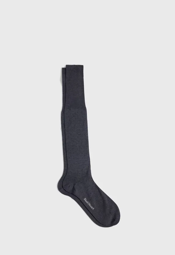 Paulstuart Cotton Bird8217s Eye Sock Black Mens Socks