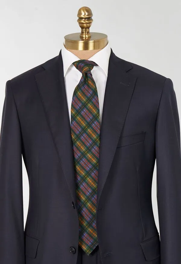 Paulstuart Printed Wool Plaid Tie Green Mens Ties Paulstuart Printed Wool Plaid Tie Green Mens Ties