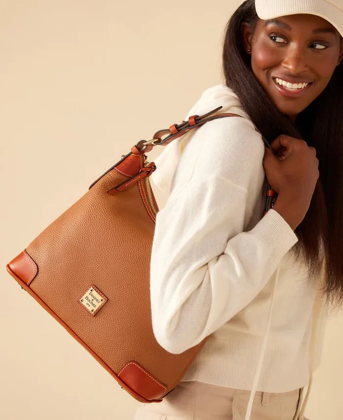 Pebble Grain Hobo Midnight Blue Woman Dooney and Bourke Shoulder Bags Pebble Grain Hobo Midnight Blue Woman Dooney and Bourke Shoulder Bags