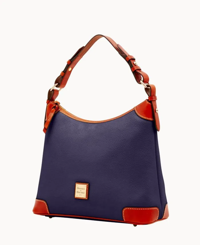 Pebble Grain Hobo Midnight Blue Woman Dooney and Bourke Shoulder Bags Pebble Grain Hobo Midnight Blue Woman Dooney and Bourke Shoulder Bags