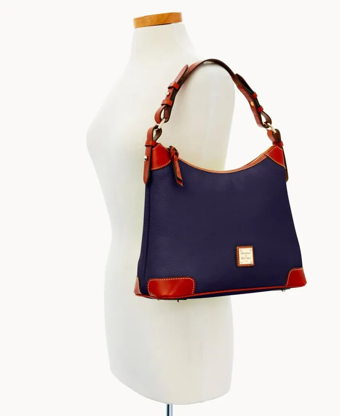 Pebble Grain Hobo Midnight Blue Woman Dooney and Bourke Shoulder Bags Pebble Grain Hobo Midnight Blue Woman Dooney and Bourke Shoulder Bags
