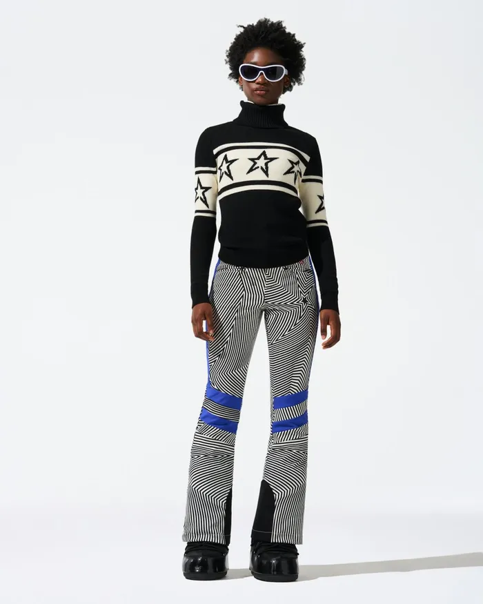 Perfect Moment Chopper Merino Wool Sweater Black Women Tops