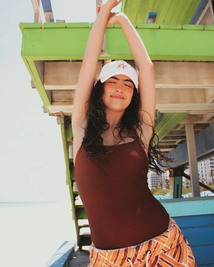 Perfect Moment Cotton Twill Cap White Women Accessories
