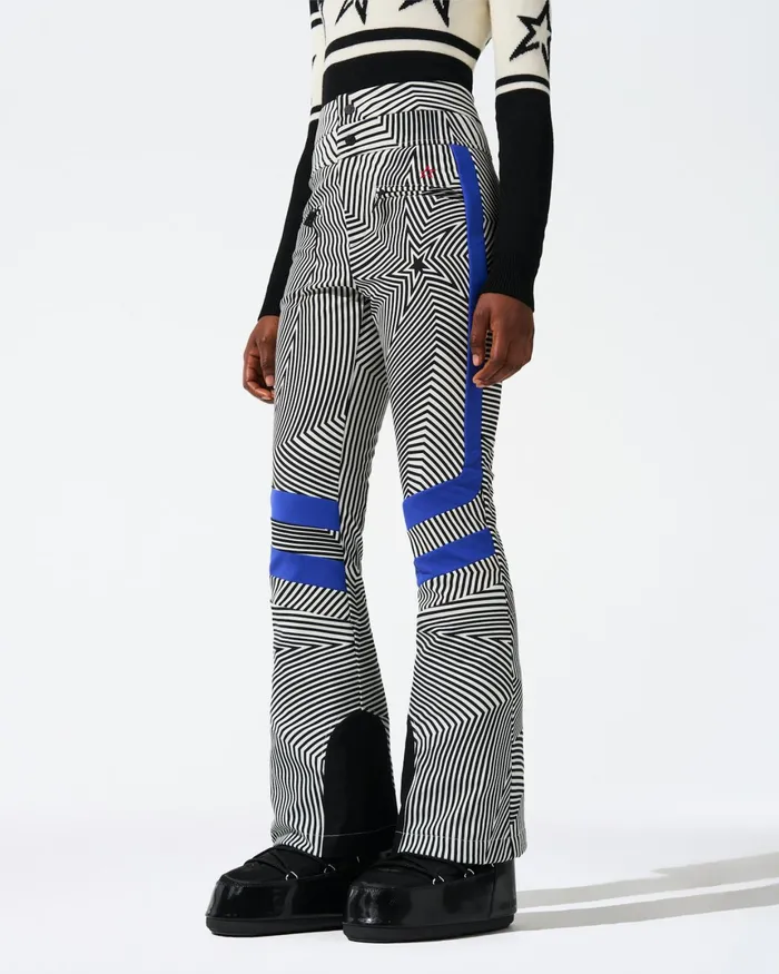 Perfect Moment HighWaist Aurora Flare Ski Pant Warped Star Print Women Pants