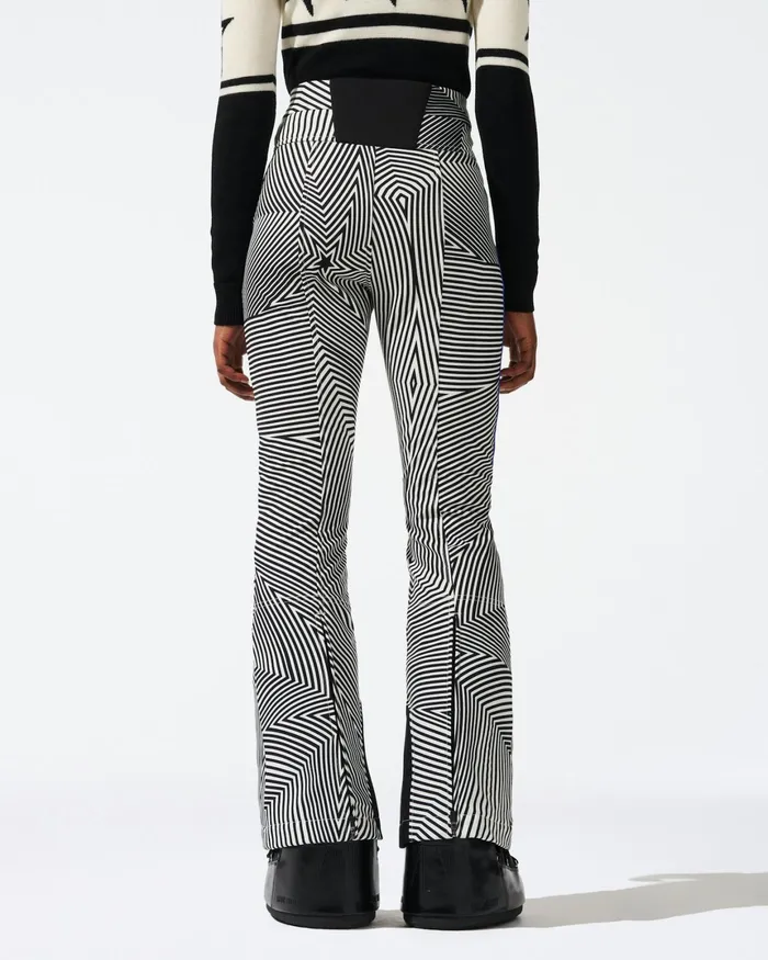Perfect Moment HighWaist Aurora Flare Ski Pant Warped Star Print Women Pants