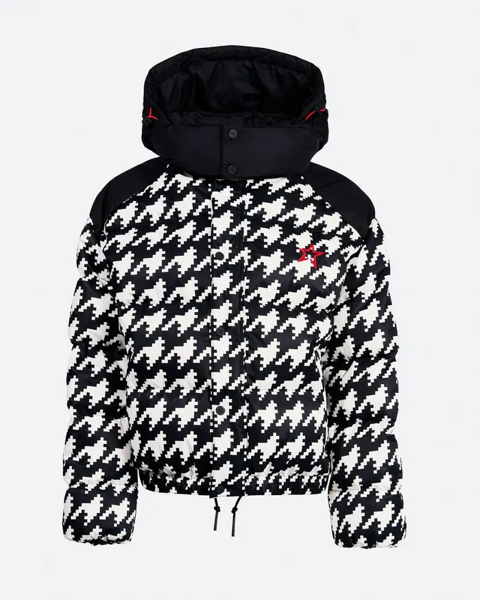 Perfect Moment Houndstooth Moment Puffer Houndstooth 8211 Blacksnow White Women Jackets Perfect Moment Houndstooth Moment Puffer Houndstooth 8211 Blacksnow White Women Jackets