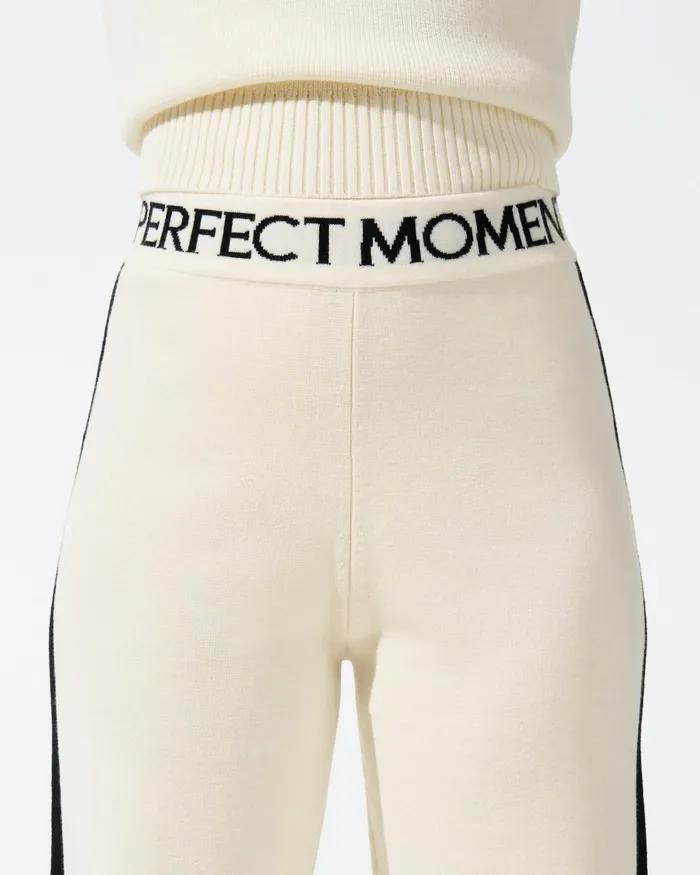 Perfect Moment LA Tour Merino Wool Jogger Pant White Women Knitwear
