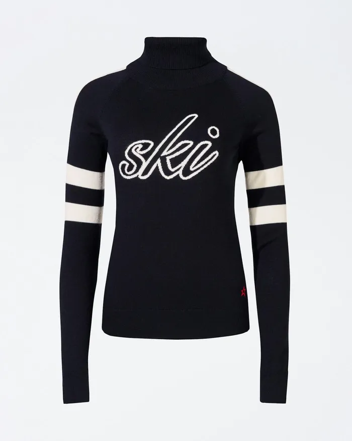 Perfect Moment Neve Merino Wool Sweater Navy Women Tops